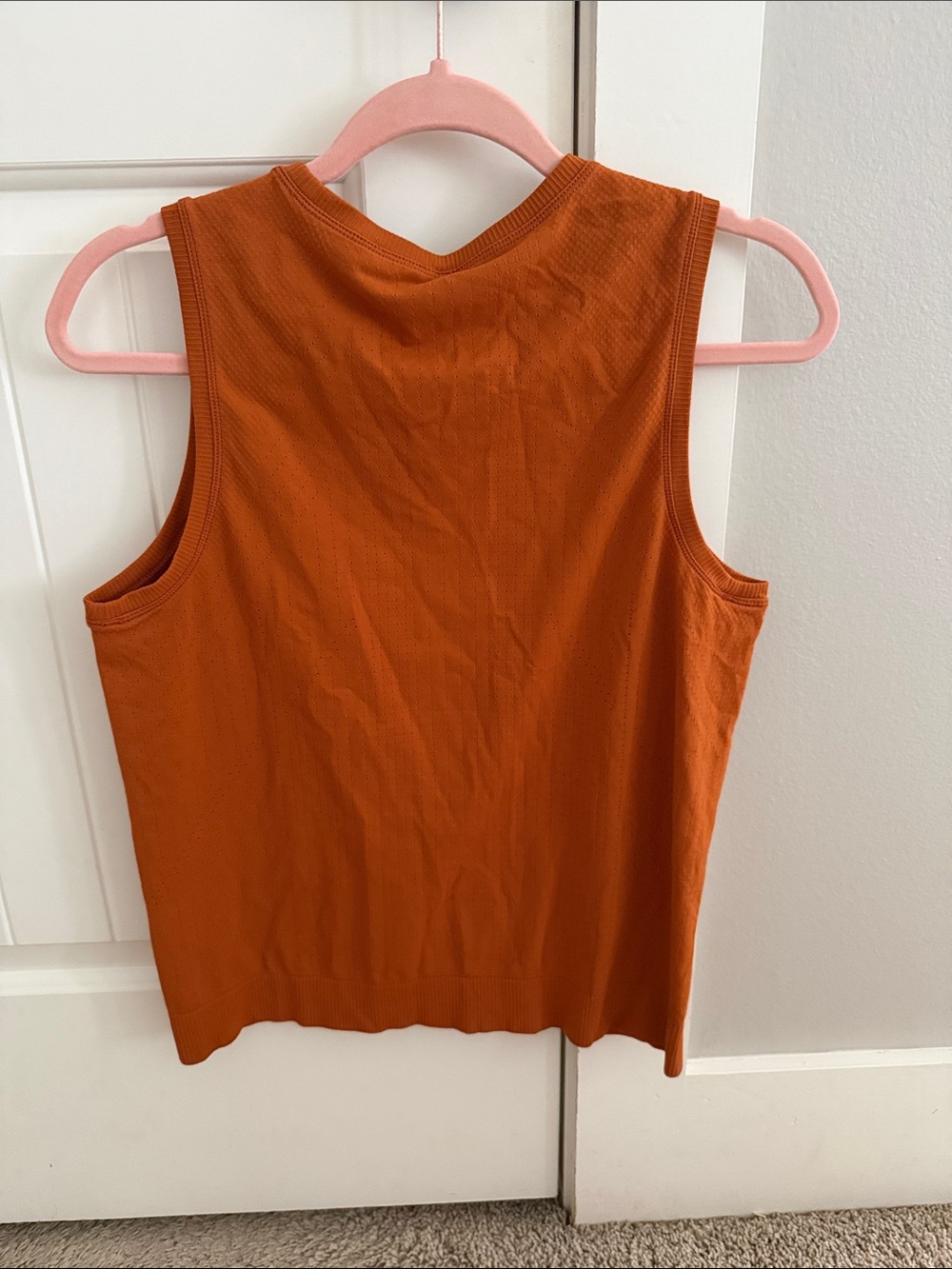 Athleta Rust Orange Ribbed Tank Top - Picture 3 of 3